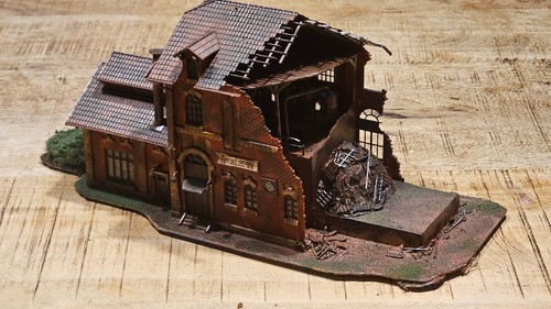 Vollmer zerstörte fabrik - h0,